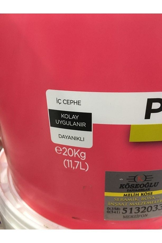 Beyaz Popüler Plastik Iç Cephe Boyası 20 kg