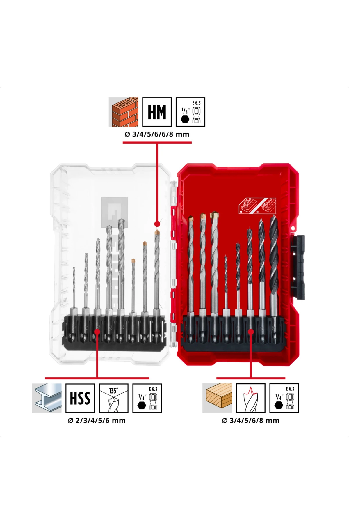 Orijinal M-case 16 Parça Matkap Ucu Seti - 49108953