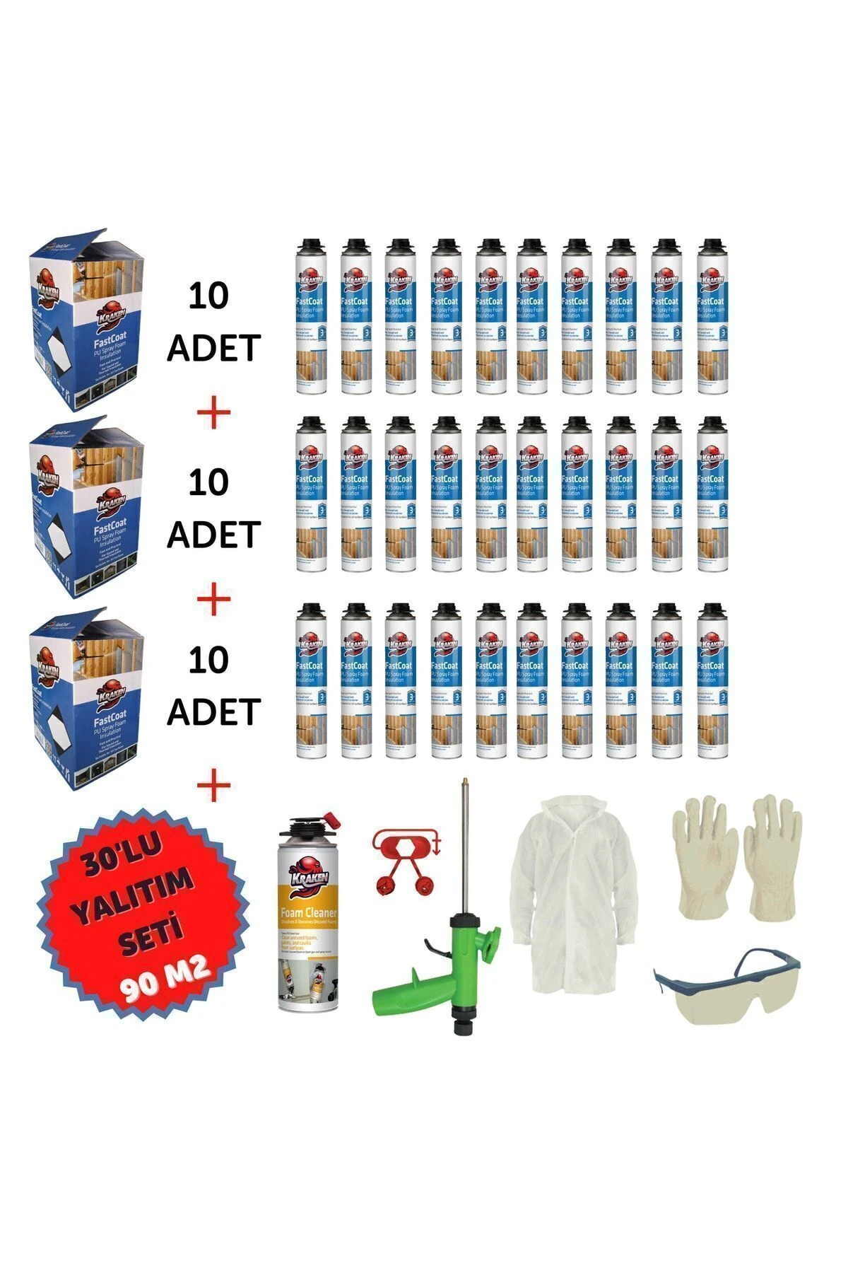 Poliüretan Termal Yalıtım Sprey Köpük 30adetx930gr