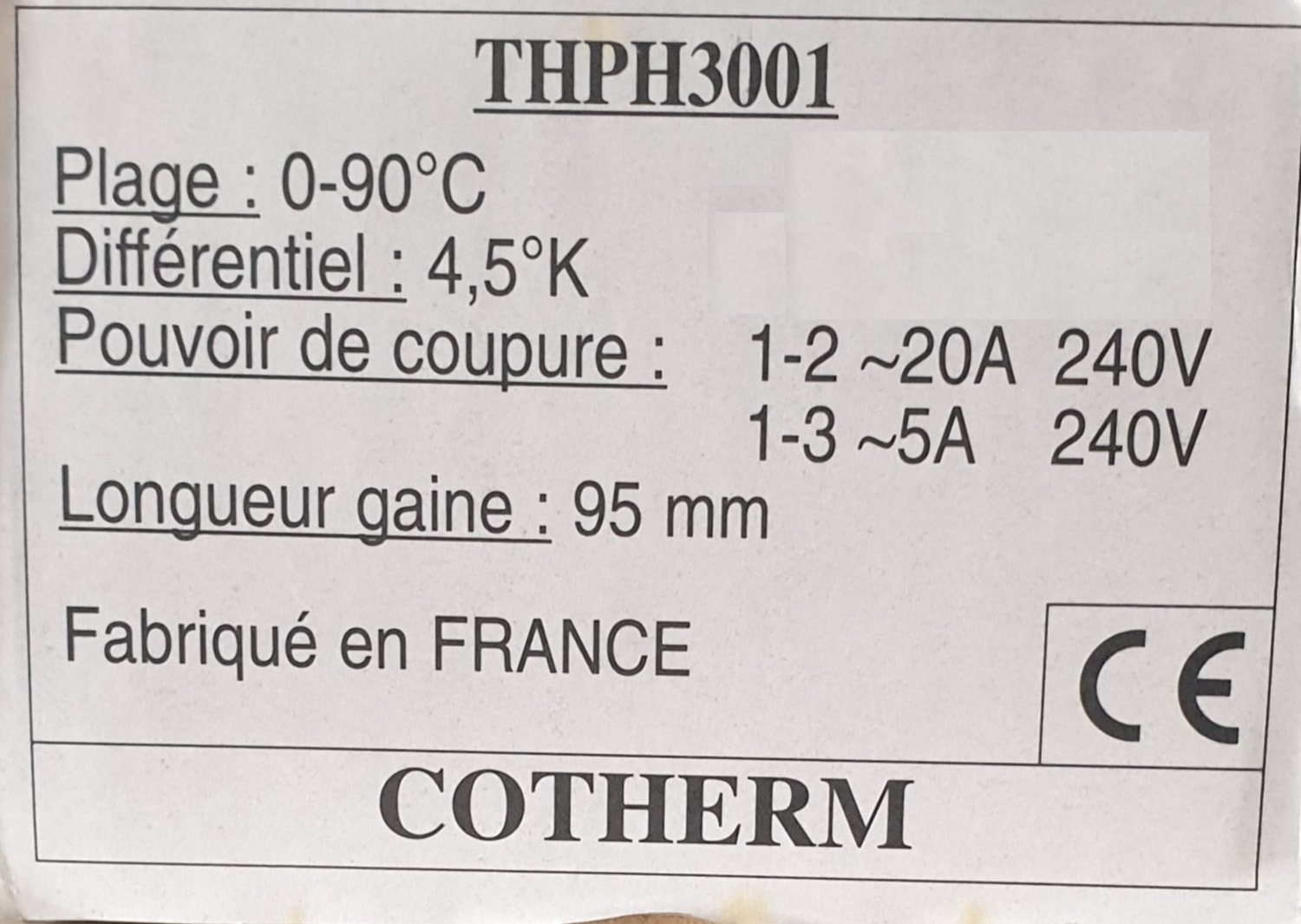 Kazan Termostatı 0°C / 90°C çift kontak - Fransa’da üretilmiştir