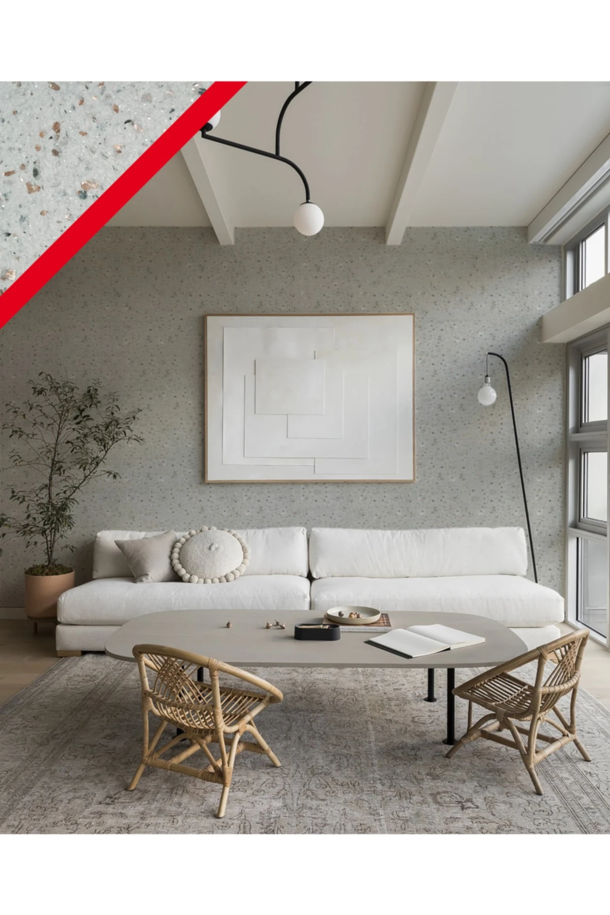 Enerjik Isı Ve Ses Yalıtımlı Ipek Sıva Fabeltrend Serisi - Fbl 004 Nardo Gri