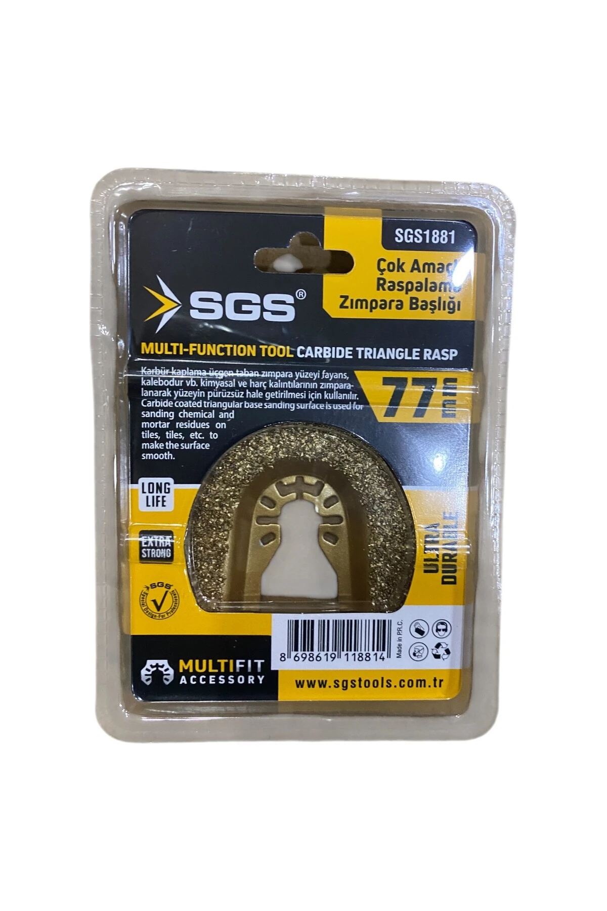 sgs Kesici ve Raspalama zımpara başlığı karbür 77mm