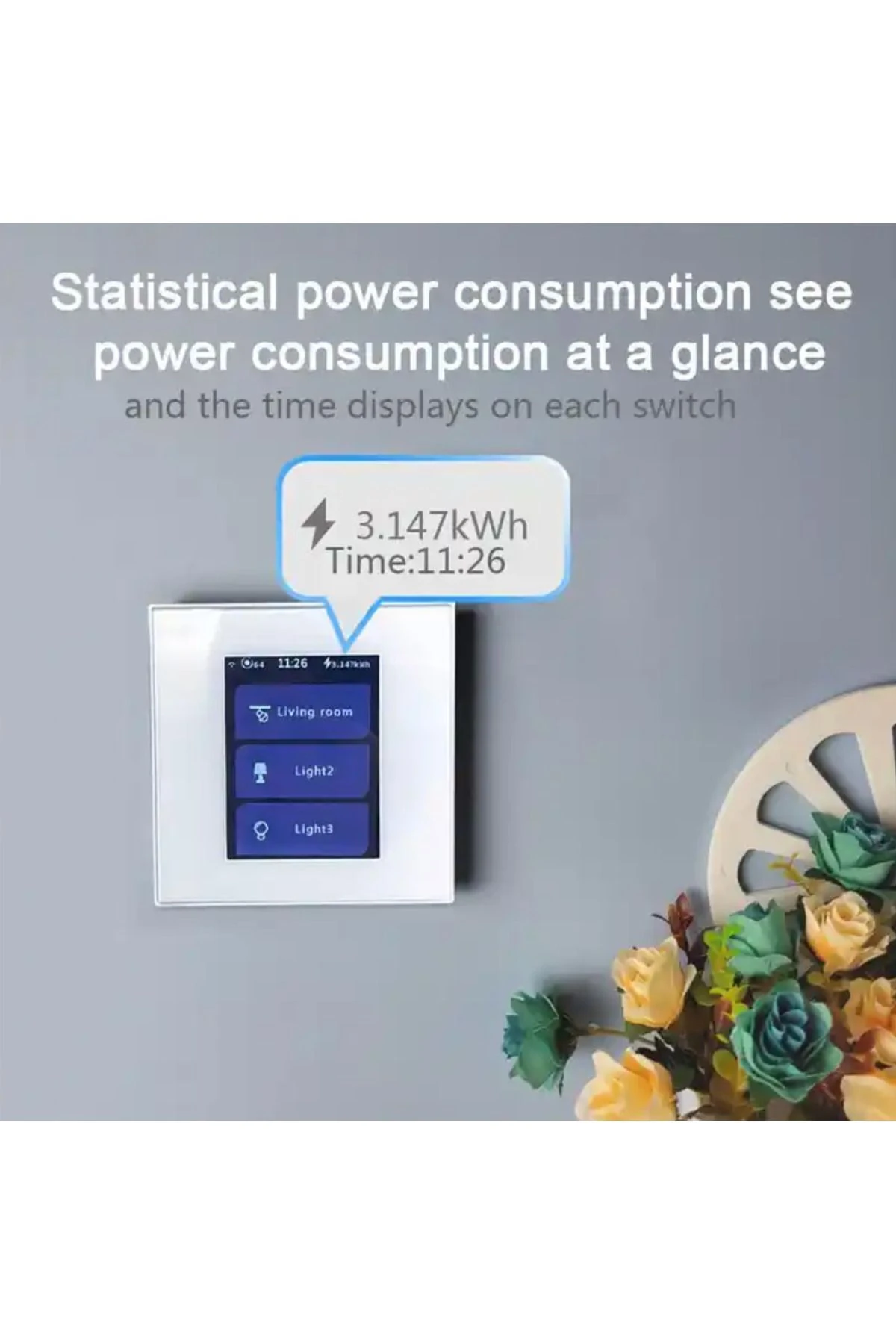 LANBON L8 LCD Akıllı Işık Anahtarı Apple HomeKit, WiFi ile, Alexa Google Home Siri Siyah