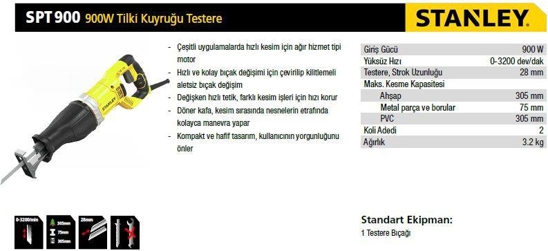 900W Tilki Kuyruğu Testere