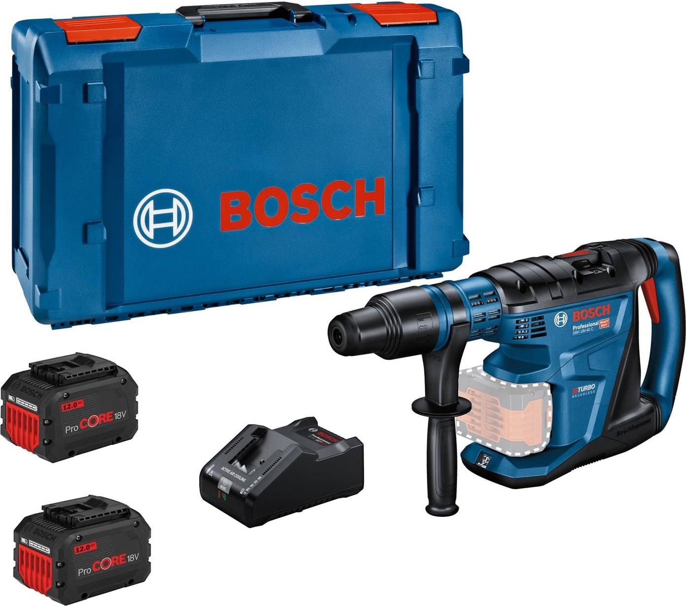 BOSCH Gbh 18V-40 C Procore 2X12.0AH Çift Akülü Kırıcı Delici