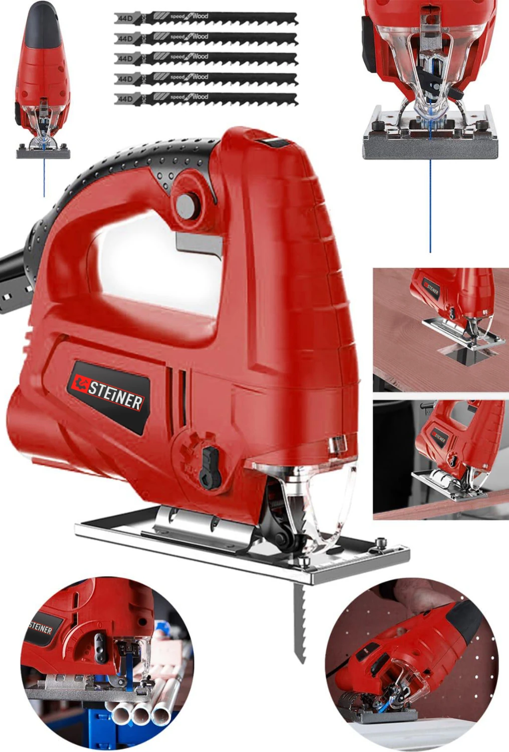 Alman 4000 W Sjs Metal Şanzuman 6 Kademe Devirli Bakır Sargılı Dekupaj Testere Makinesi