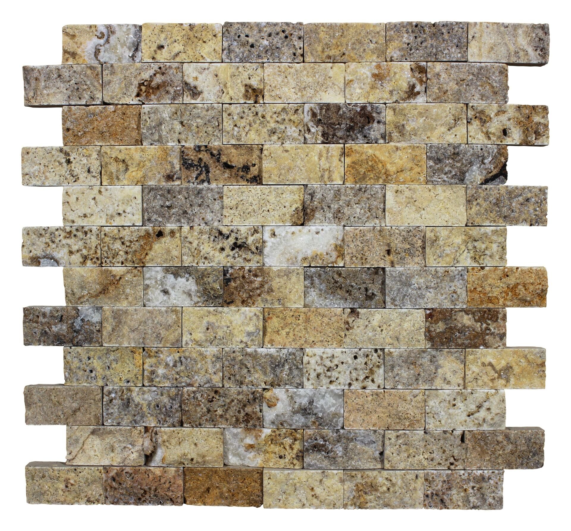 Scabas Traverten Patlatma Mozaik  1 Kutu  0,45 m2