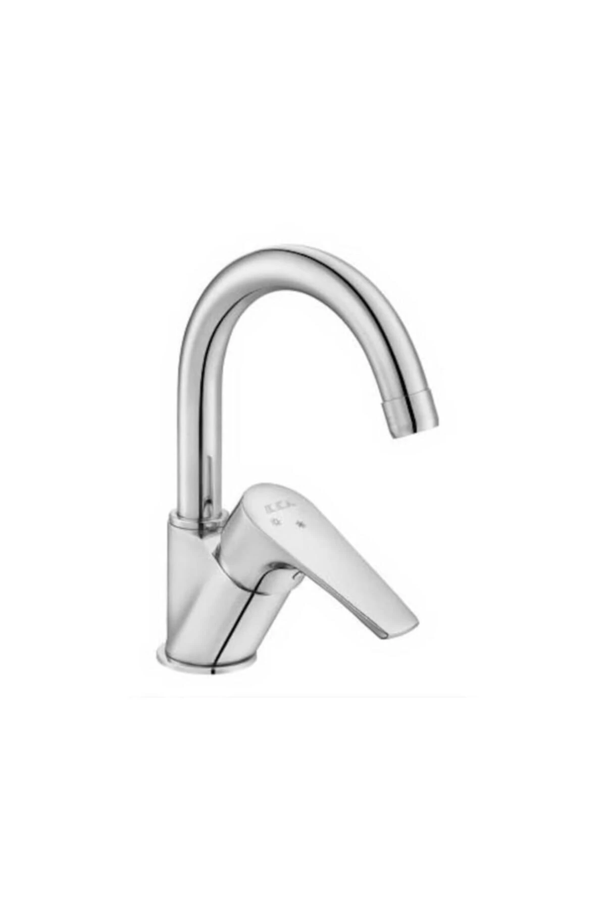 Niobe Kısa Kuğu Lavabo Bataryası Krom