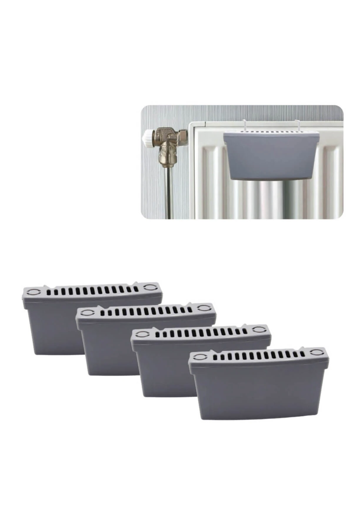 Urve Parfümlü Nemlendirici Kalorifer Petek Suluğu 4 Lü Gri