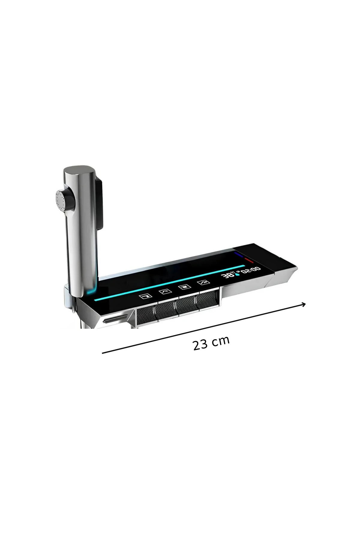 Piyano 5 Fonksiyonlu Kendinden Banyo Bataryalı Dijital Akıllı Robot Duş Seti Tepe Duş Seti