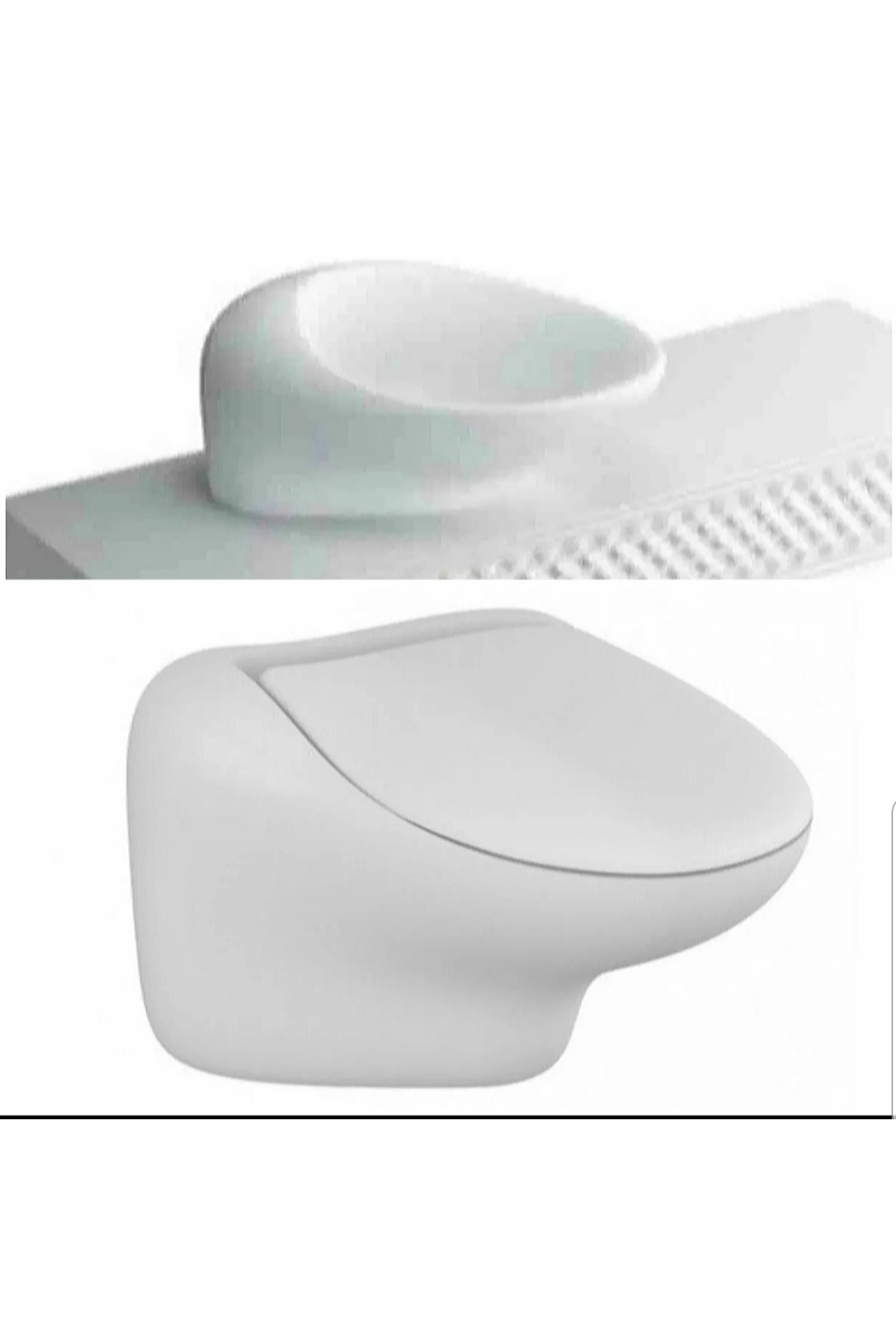 Freedom Tezgah üstü Lavabo 59 cm +  Freedom Asma Klozet 2'li Seti (soft Kapak Dahildir )