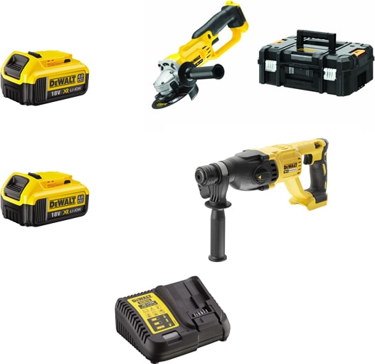 DEWALT Dch133Nt Şarjlı Kırıcı/Delici Ve Dgc412Nt Şarjlı Avuç Taşlama Makinası