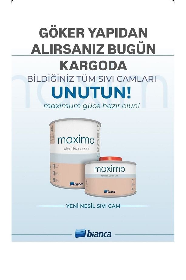 Maximo 500 gr Parlak Sıvı Cam Vernik Göker, Bugün Kargoda