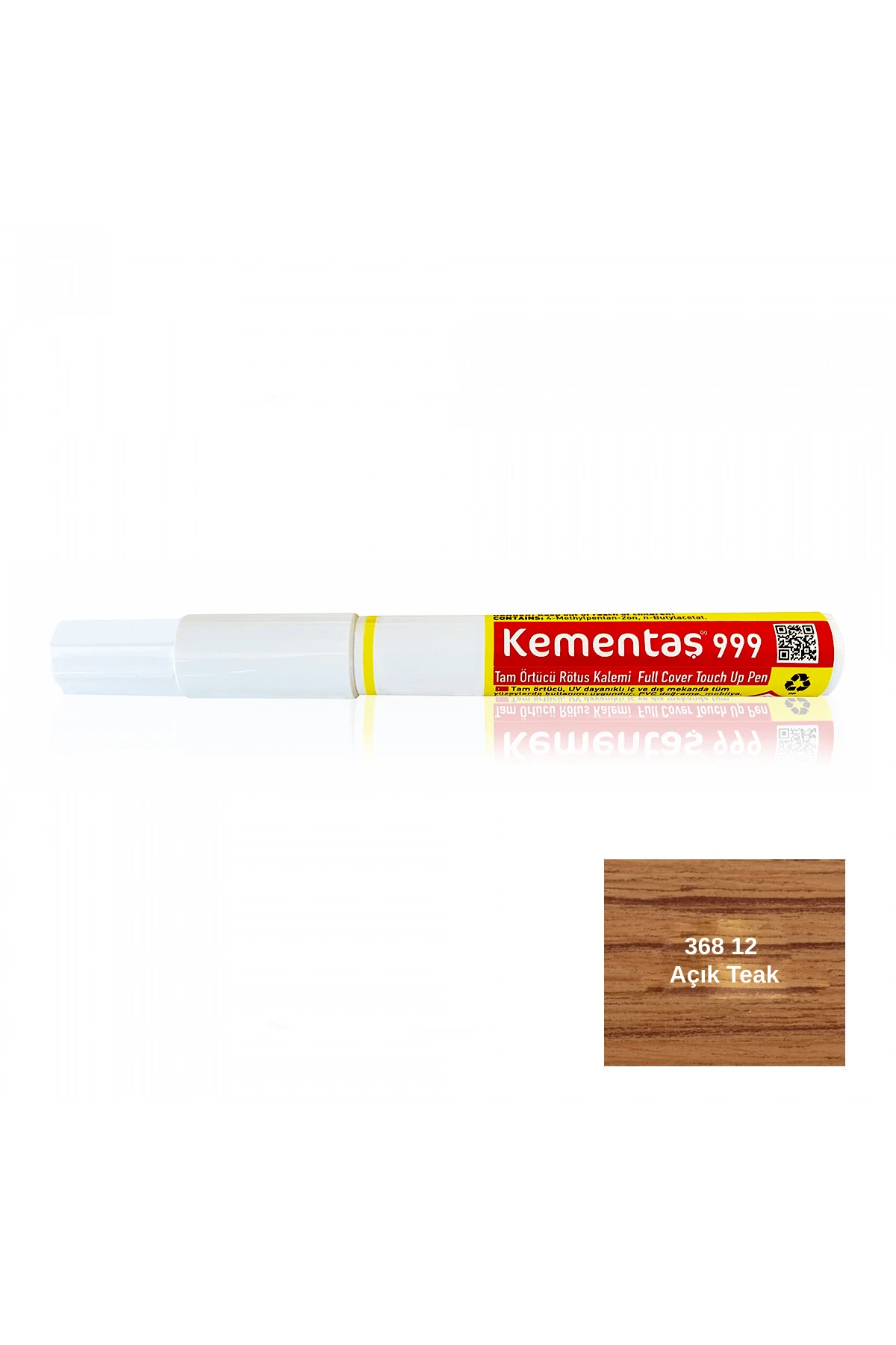 368 12 Açık Teak Tam Örtücü Rötuş Kalemi Tam Örtücü Rötuş Kalemleri