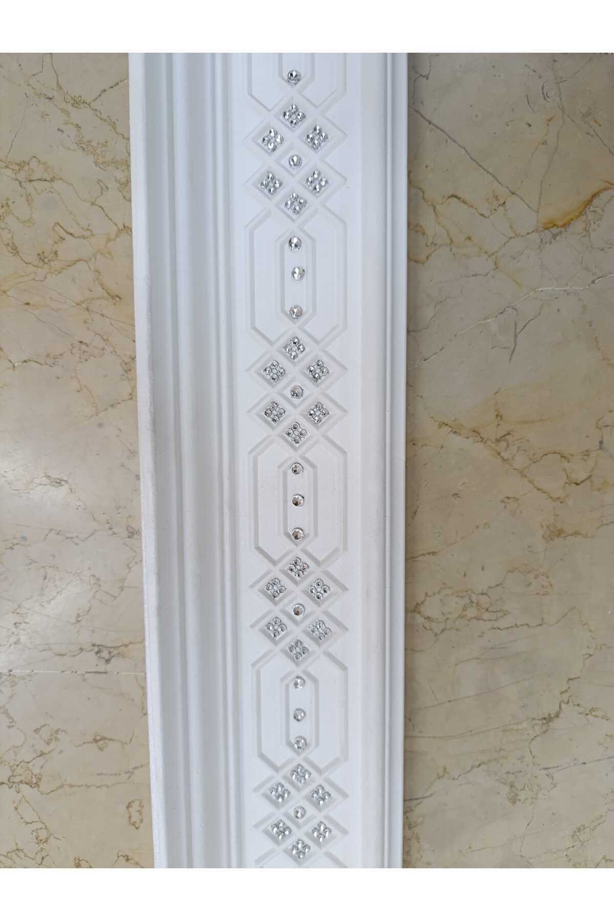 Selçuklu Desenli Gümüş Gri Taşlı Stropiyer 5 Adet-10 Mt (2 Mt uzunluk)