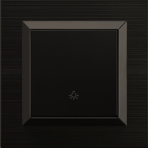 Quantum Siyah ZİL Anahtarı LİGHT (Kapı 0tomatiği) (ovivo) Çerçeve Dahildir