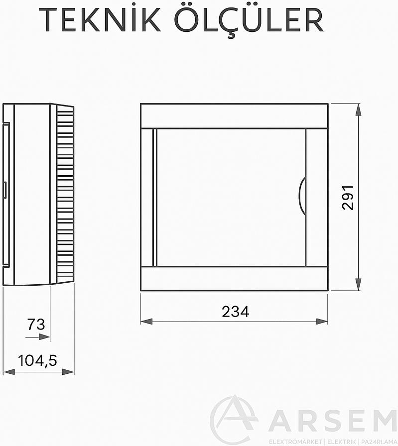 16 lı Sıva Üstü Sigorta Kutusu - Klemensli 8691136221166 90912116