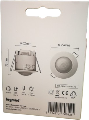 Sıva Altı Pır Hareket Sensörü 360 Delik Çap 62MM