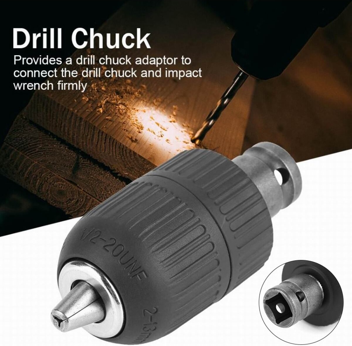 1/2 Matkap İçin Chuck Mandrenli Adaptör Somun Sökme Sıkma Makinesi İçin Mandrene Dönüştürme Paratı