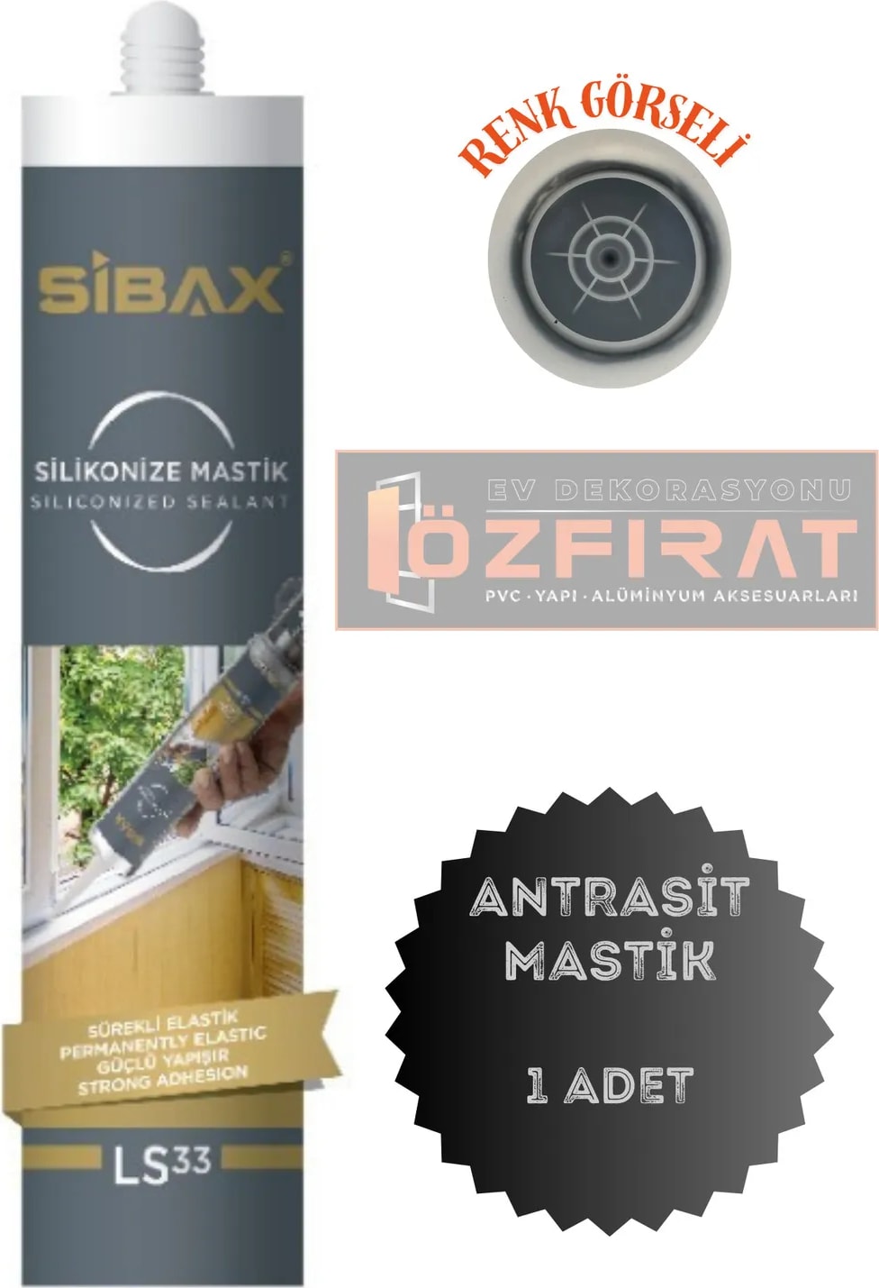 Silikonize Mastik Pvc Kenarları Için Mükemmel