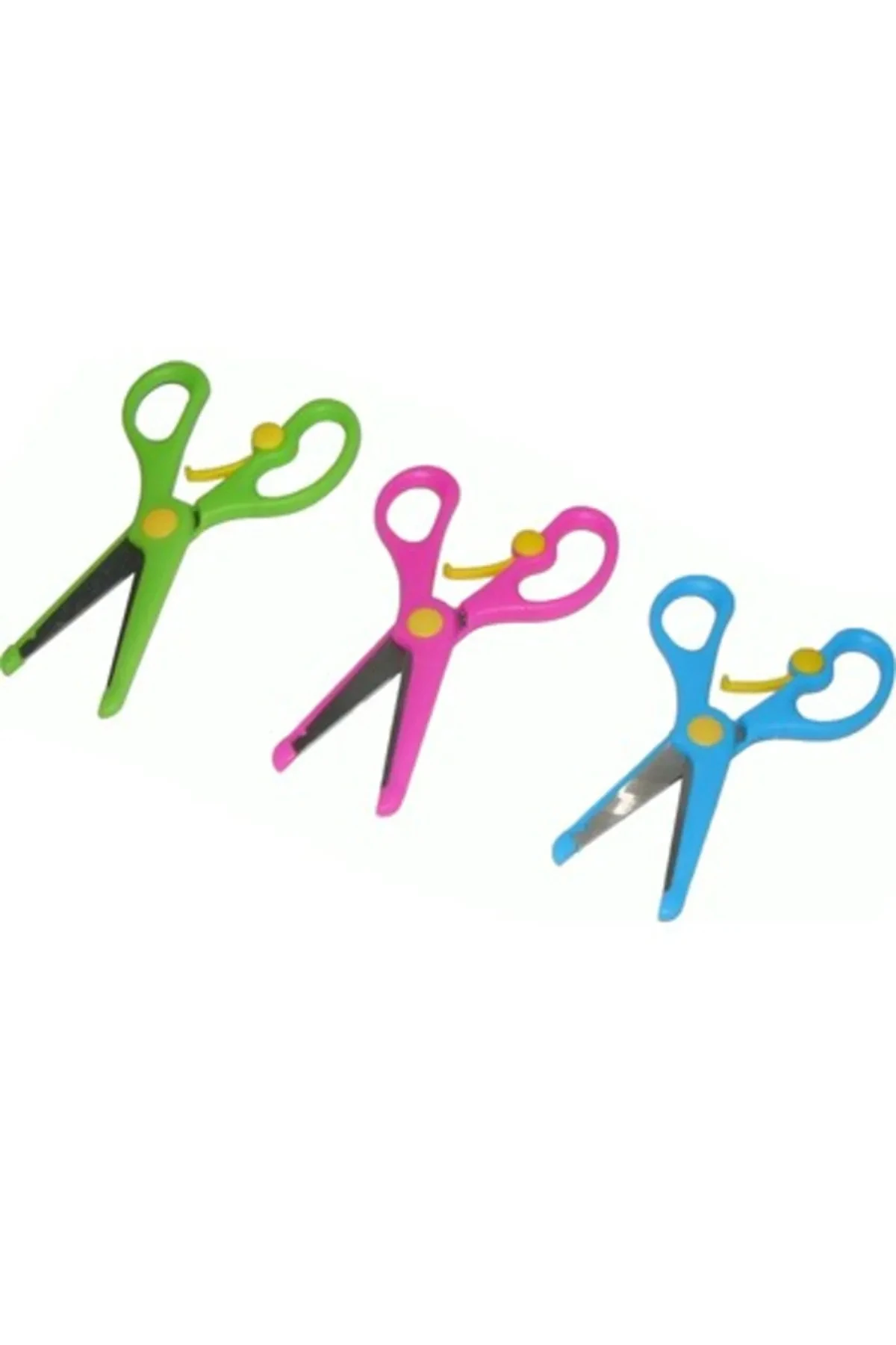 Çocuk Makası Küt Uçlu Yaylı Plastik Korumalı Okul Makası Öğrenci Makası