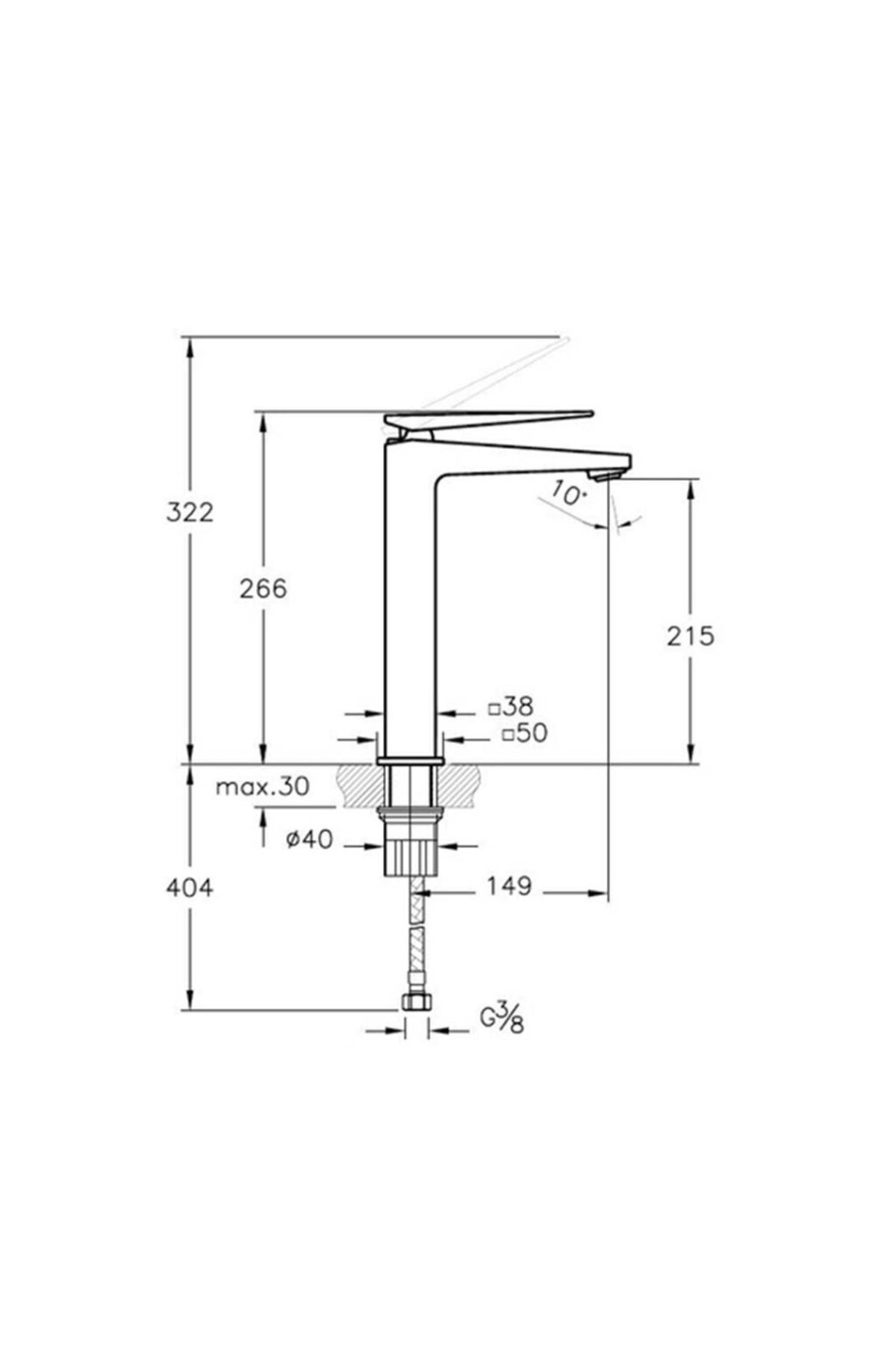 Brava Yüksek Lavabo Bataryası A42610