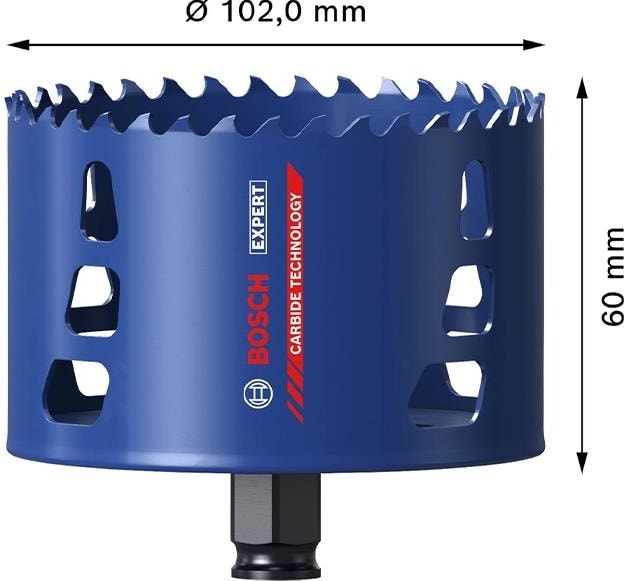 BOSCH 102 mm Expert Sert Malzemeler Için Panç 2608900439