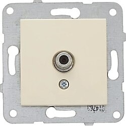 Beyaz Uydu Prizi F Konnektör Çerçeveli