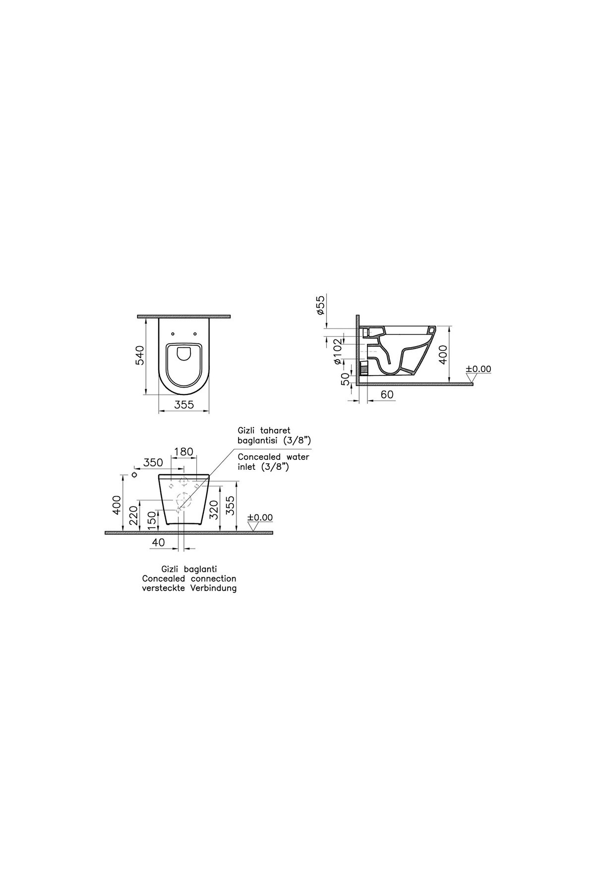 Integra Asma Klozet 7060L003-0090, Vitra Universal 2 Soft Klozet Kapağı 121-003-909