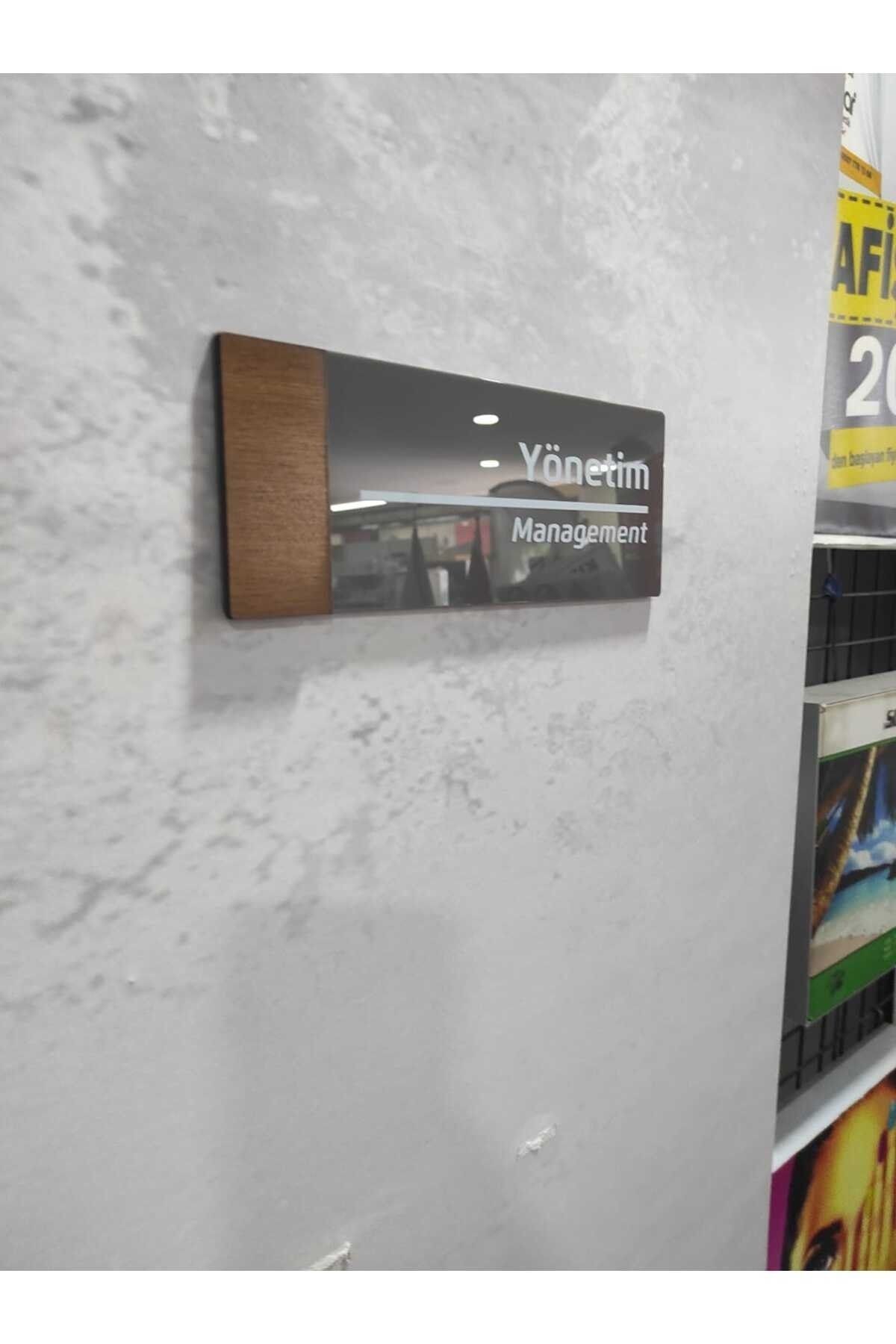 Wooden Serisi Özelleştirilebilir Ofis Oda Kapı İsimliği Yönlendirme Tabelası