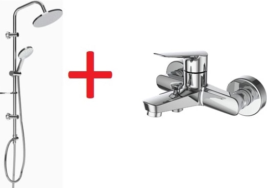 SH640 Ikili Duş Seti Takımı (Duş Sistemi + Bevel Banyo Bataryası)