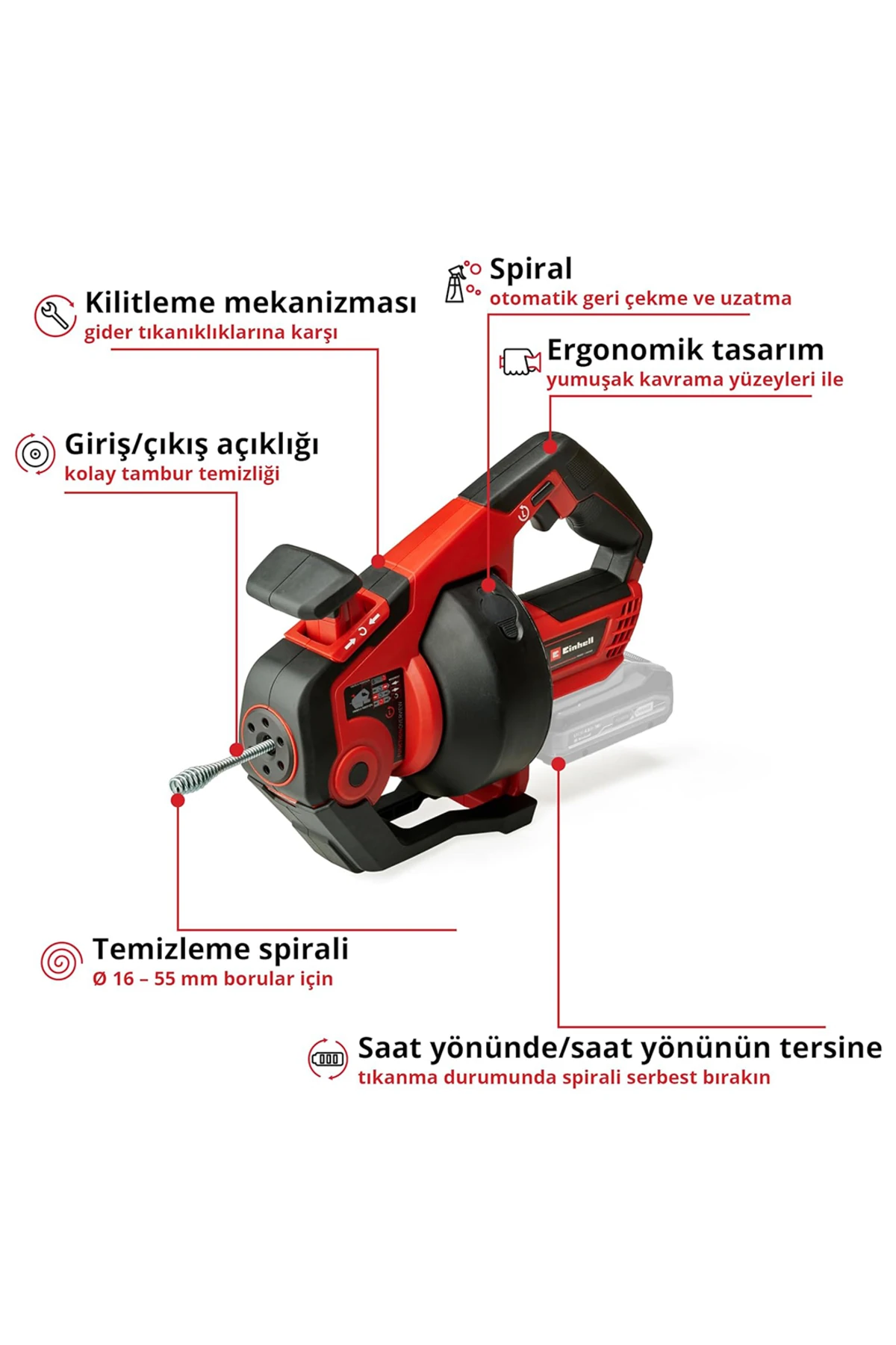 Te-da 18/760 Li Solo Akülü Kanal Temizleyici ( Aküsüz )
