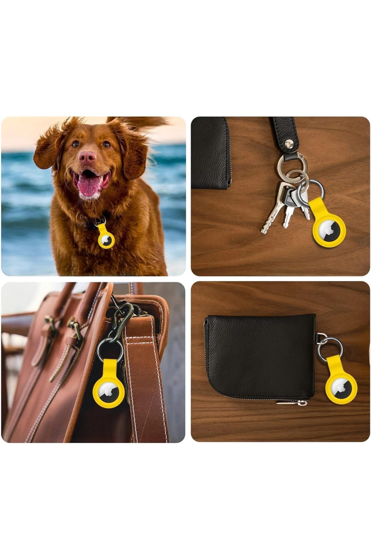 AirTag Uyumlu Silikon Koruyucu Anahtarlık Arkası Kapalı Düşmez Yıkanabilir