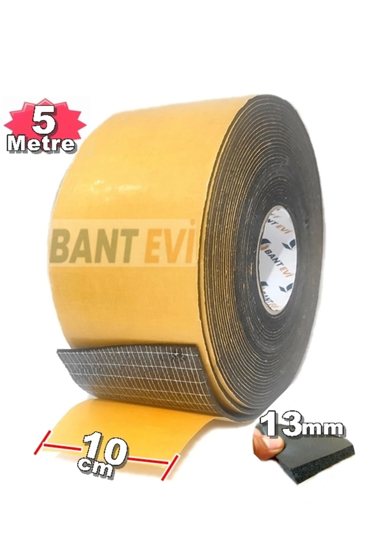 Araç Oto Ses Isı Yalıtım 10cmx5metre 13mm Yapışkanlı Kauçuk Izolasyon Malzemesi