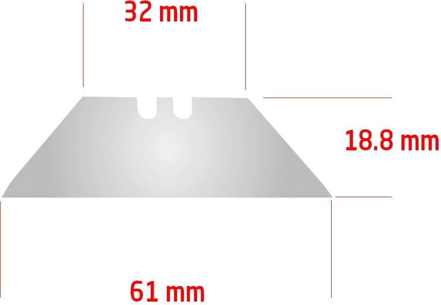 5556 Trapez Tipi Maket Bıçağı Yedeği - 10'lu Paket