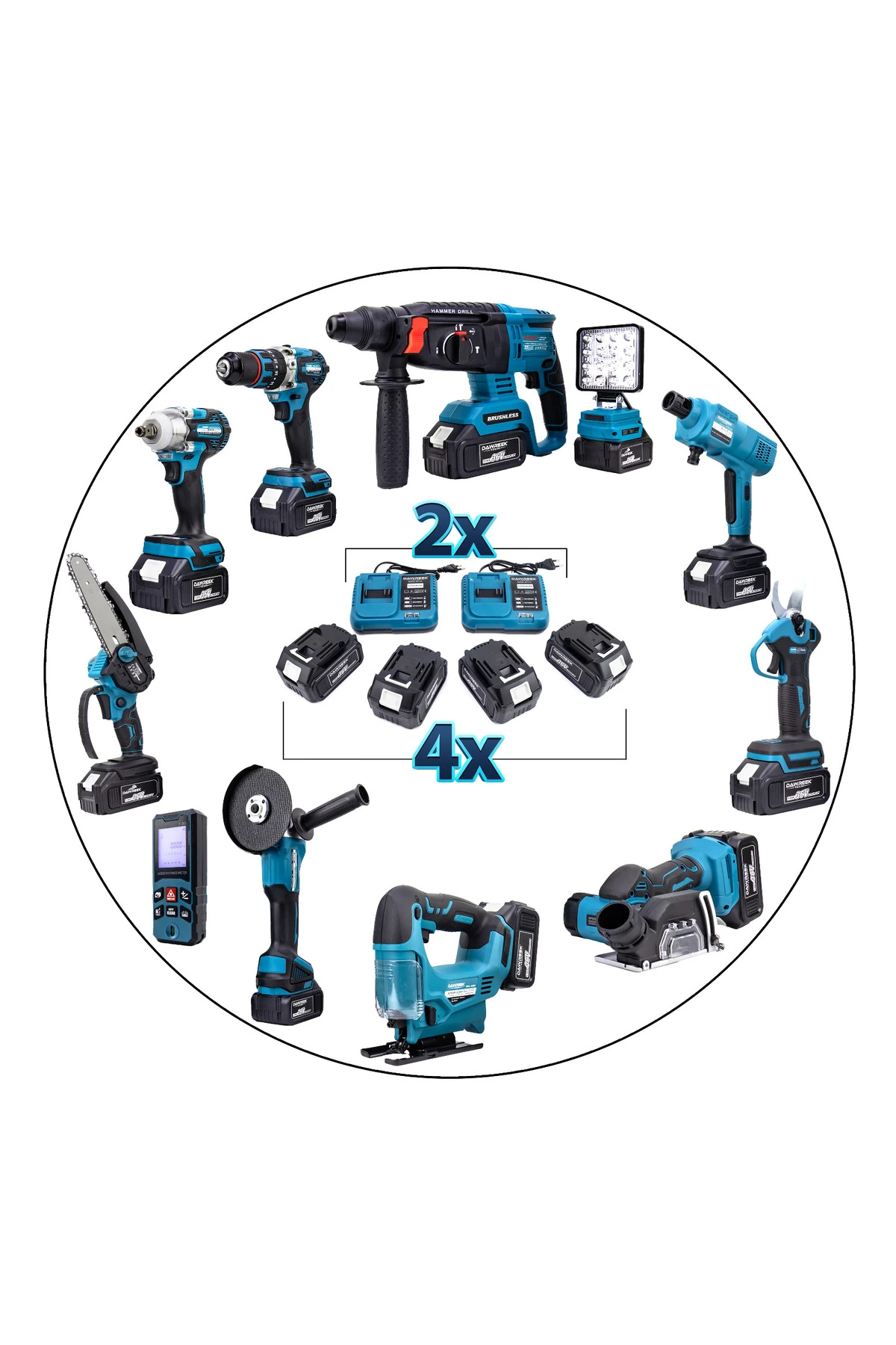 ONBİRLİ SET Ş.HİLTİ+Ş.SPRAL+S.SIKMA+MATKAP+Ş.TESTERE+Ş.MAKAS+Ş.Dekupaj+Lazer Metre+OtoYıkama+Taşlama