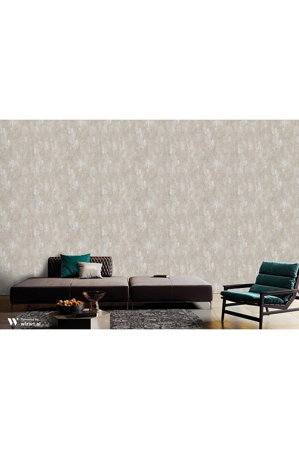 Roka 23107-2 Krem Rengi Üzeri Gri Damarlı Duvar Kağıdı 16,50m2