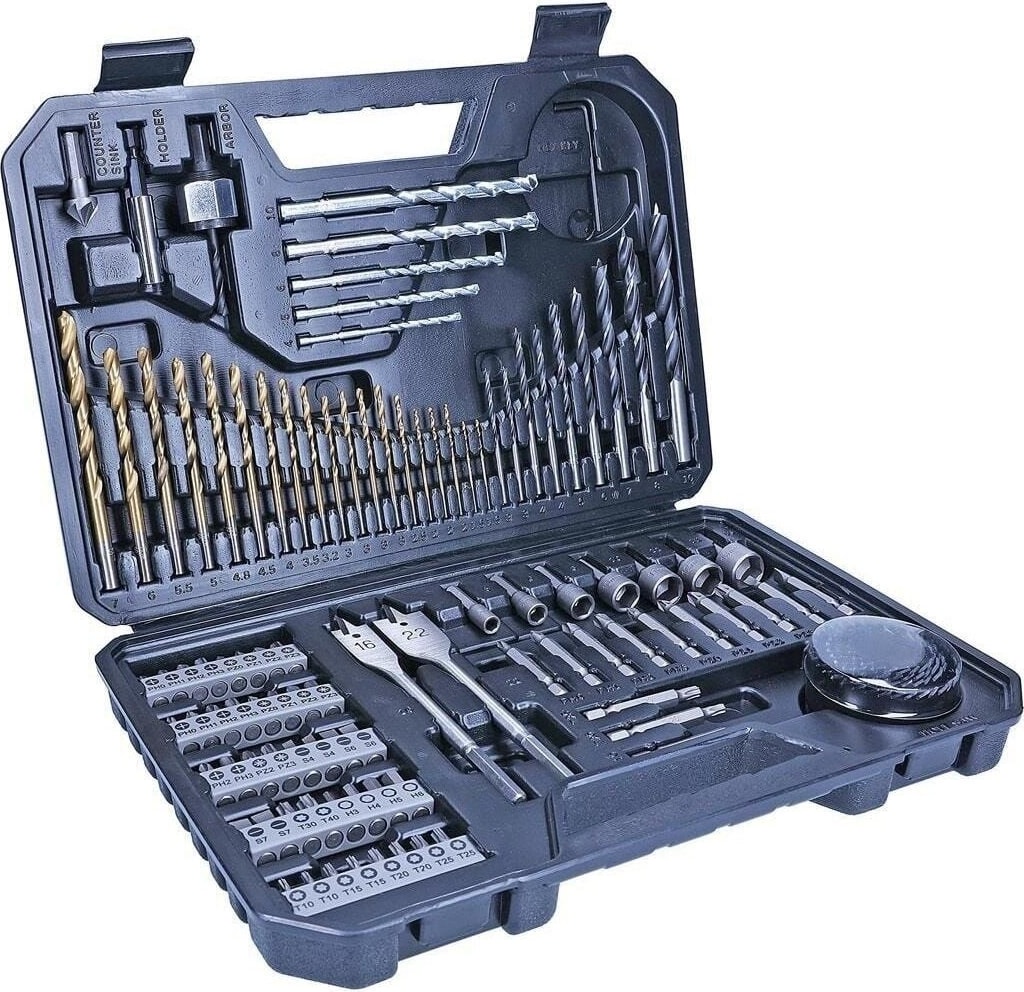 BOSCH Professional GSB 185-LI 2 x 2.0Ah Çift Akülü Darbeli Matkap - 06019K3100 +  V-Line Matkap & Vidalama Karışık Aksesuar Seti 103 Parça - 2607017367 +  Sırt Çantası (Yeşil)