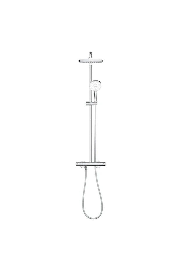 Tempesta System 250 Cube Duvara Monte Termostatik Bataryalı Duş Sistemi - 26689001