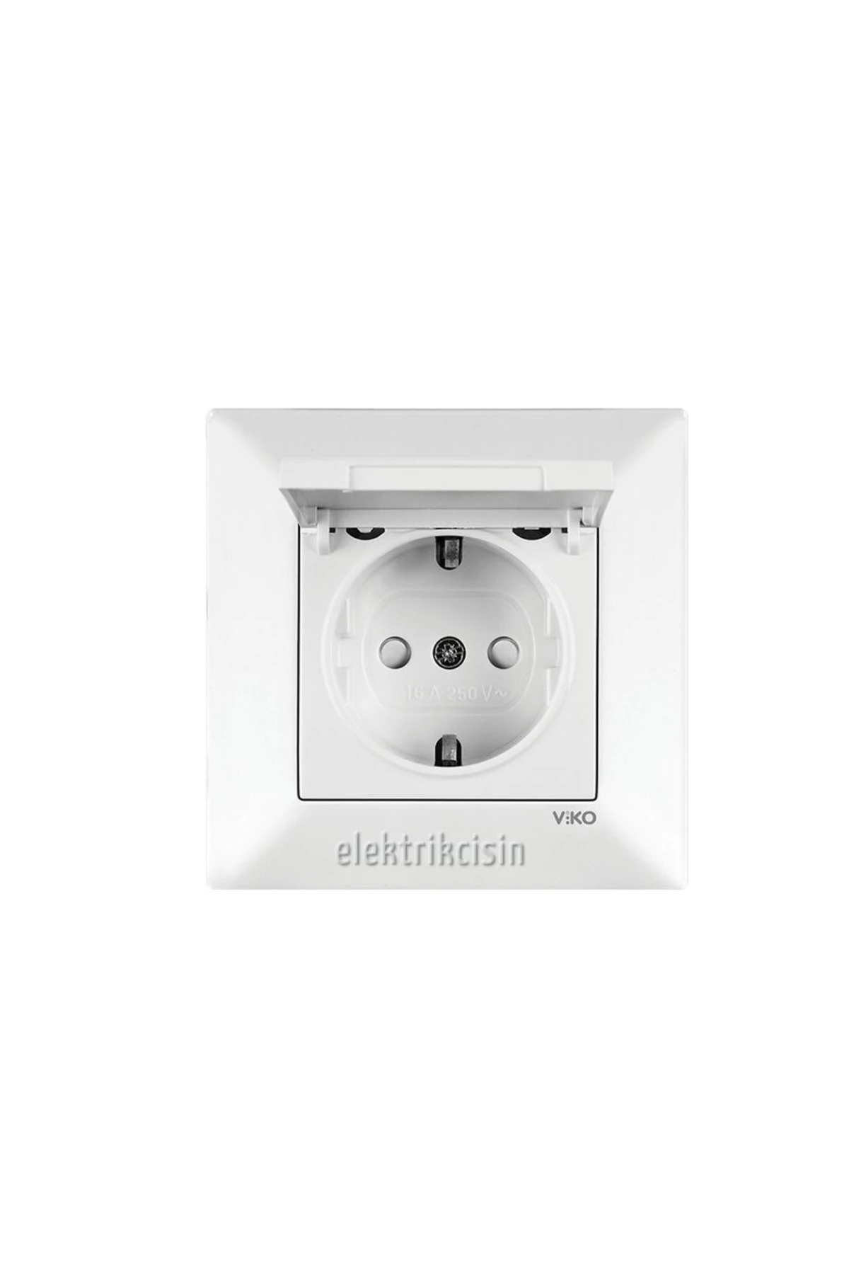 Meridian Çocuk Korumalı Kapaklı Topraklı Priz (çerçeve Hariç) 12 Adet