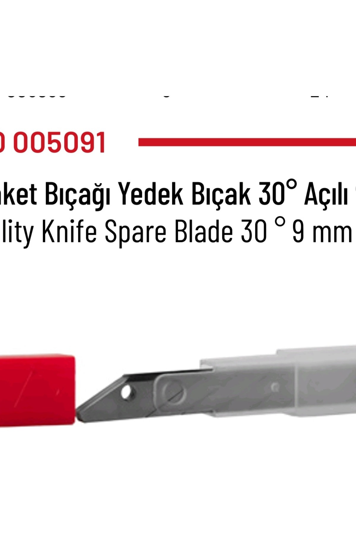 Maket Bıçağı Yedek (30 derece açılı) 9mm