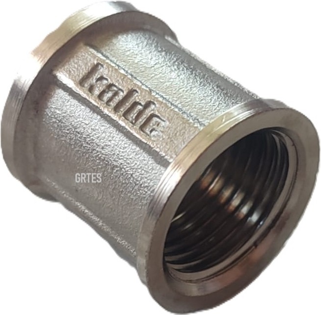 (10'lu Paket) 1/2"DN15 Sarı/krom Manşon İç Dişli (Dişi) - Chrome Threaded Sleeve