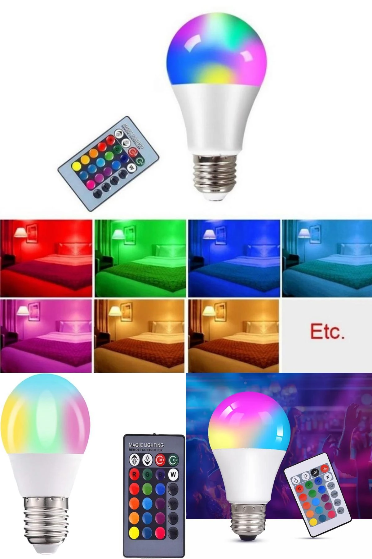 "16 Farklı Renk ve Mod Seçeneği Sunan Akıllı Kumandalı LED Ampul ile Dekorasyona Şıklık Katın!"