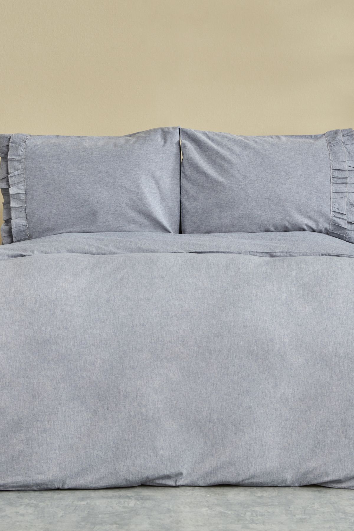 Denim Azur Çift Kişilik Nevresim Seti Mavi