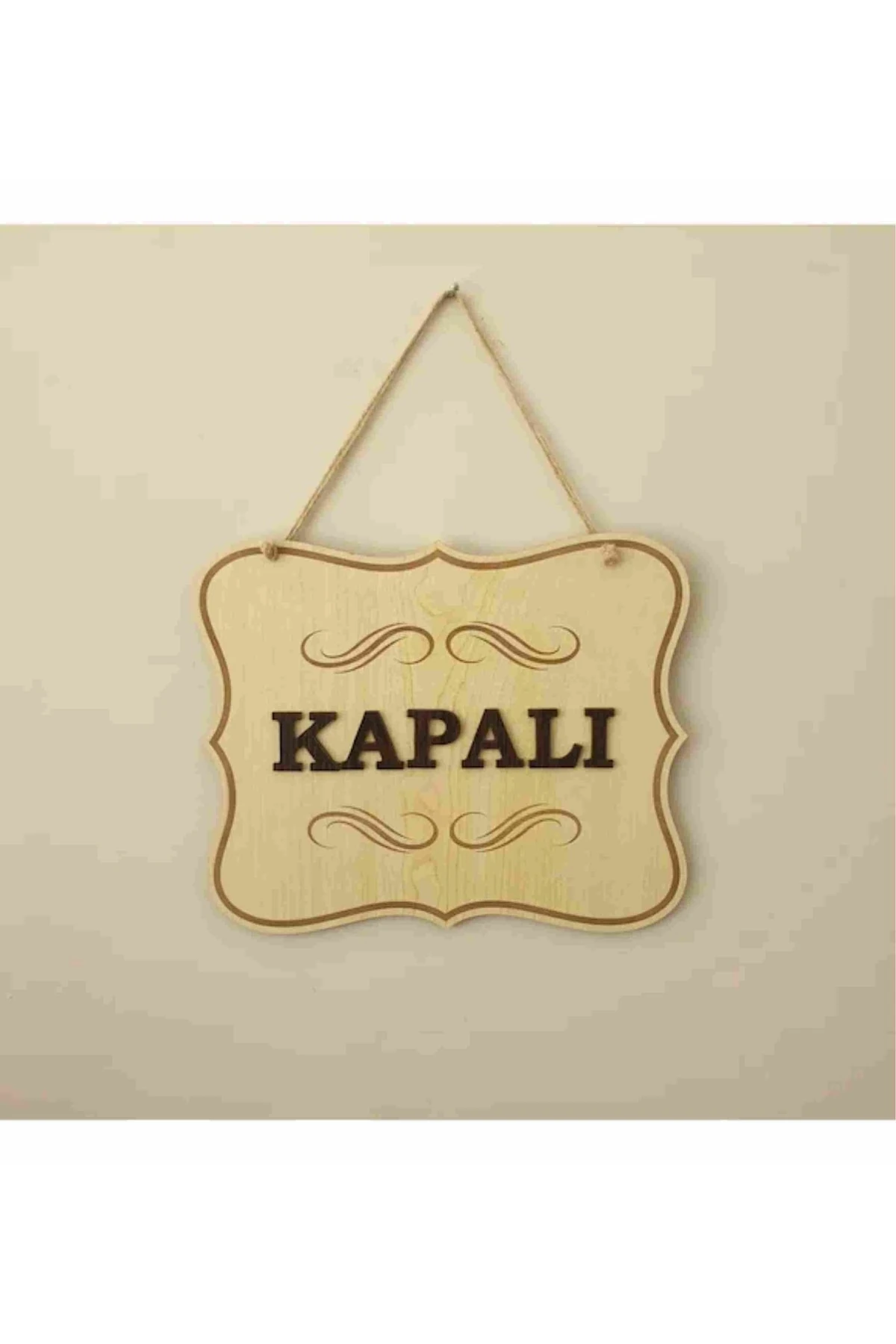 Açık Kapalı Yazılı Levha Ahşap Kabartma Mağaza Kapı Yönlendirme.