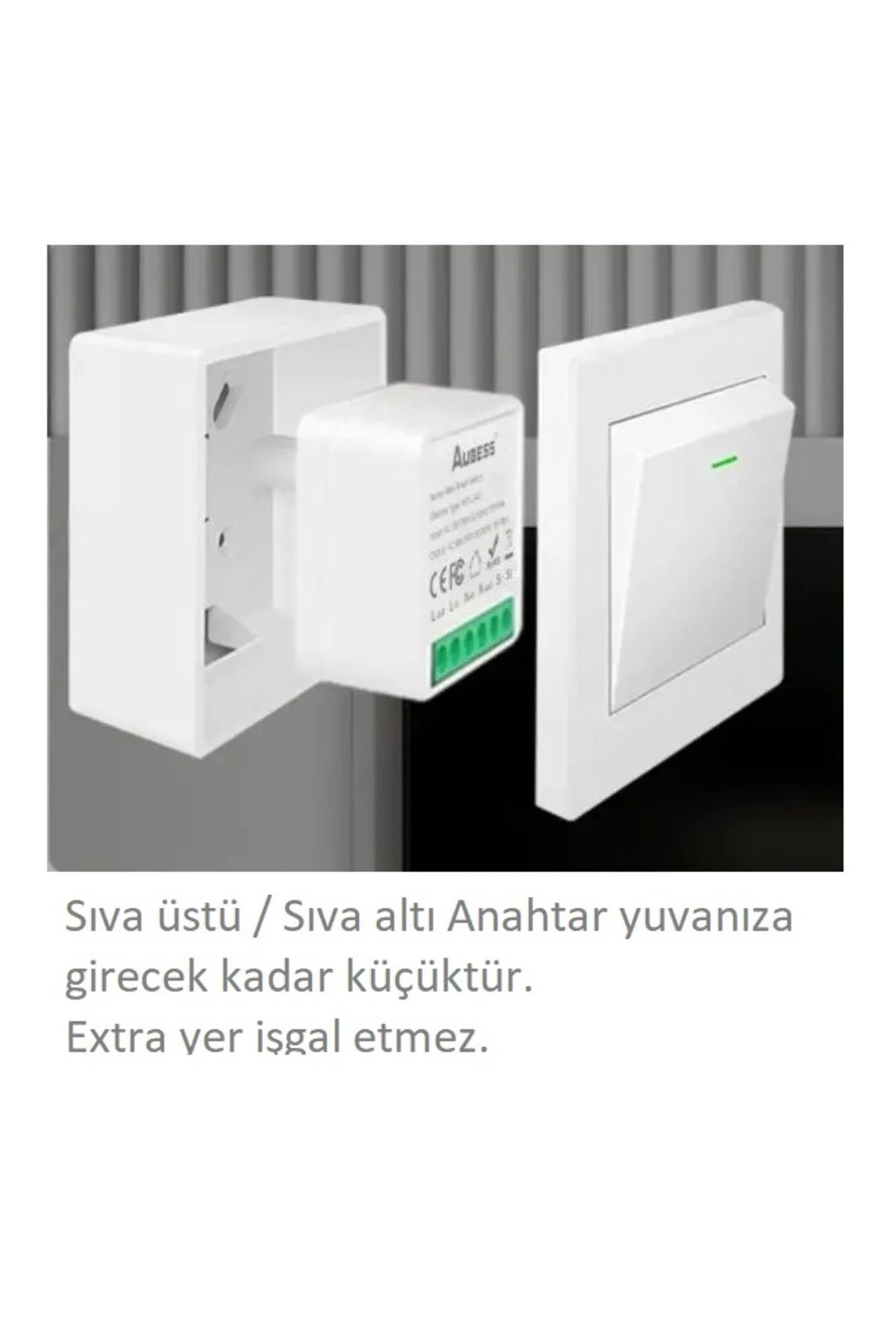 Wifi Akıllı Anahtar 2 Çıkış ( Kuru Kontak ) Panjur Kepenk Vs Kontrol