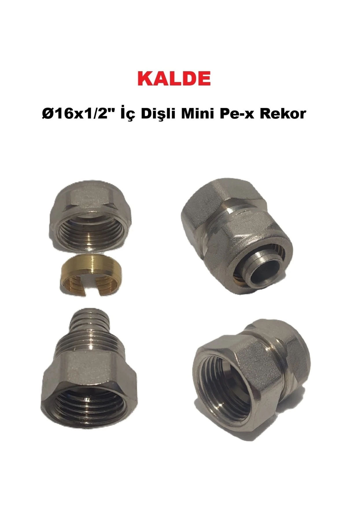 Ø16x1/2" İç Dişli Mini Pex Rekor - Mobil Sistem Boru Bağlantı Rekoru