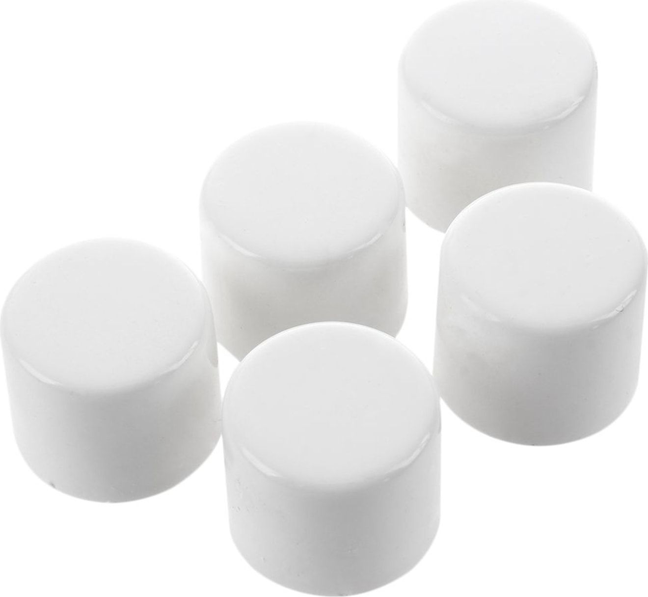 Flyeer 2020 10 Adet 20MM Beyaz Pvc Su Boru Ek Parçaları: 5 Adet Slip End Caps Kapakları ve 5 Adet Tee 3 Yollu Su Borusu Tüp Adaptör Konnektörleri