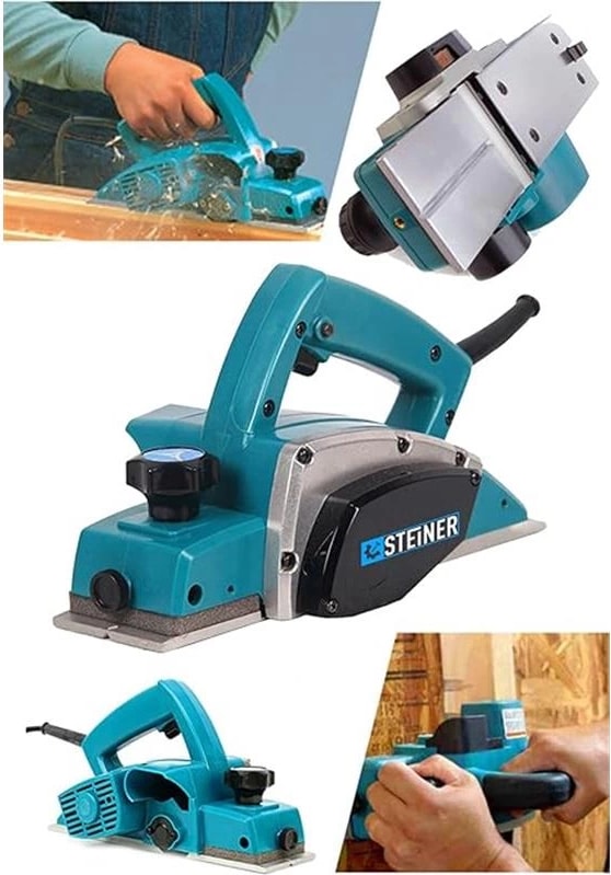 Steiner Alman 4000 Watt Bakır Sargılı Metal Şanzıman Çift Bıçaklı Planya Rende Makinesi -