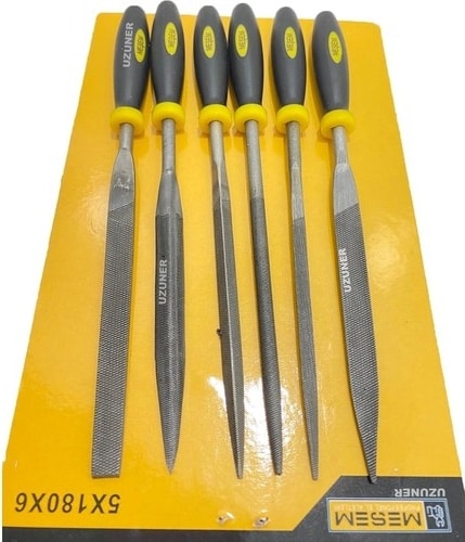 Meşem Mini Eğe Seti Takımı Çeşitli Uçlu 6 Parça 5x180x6